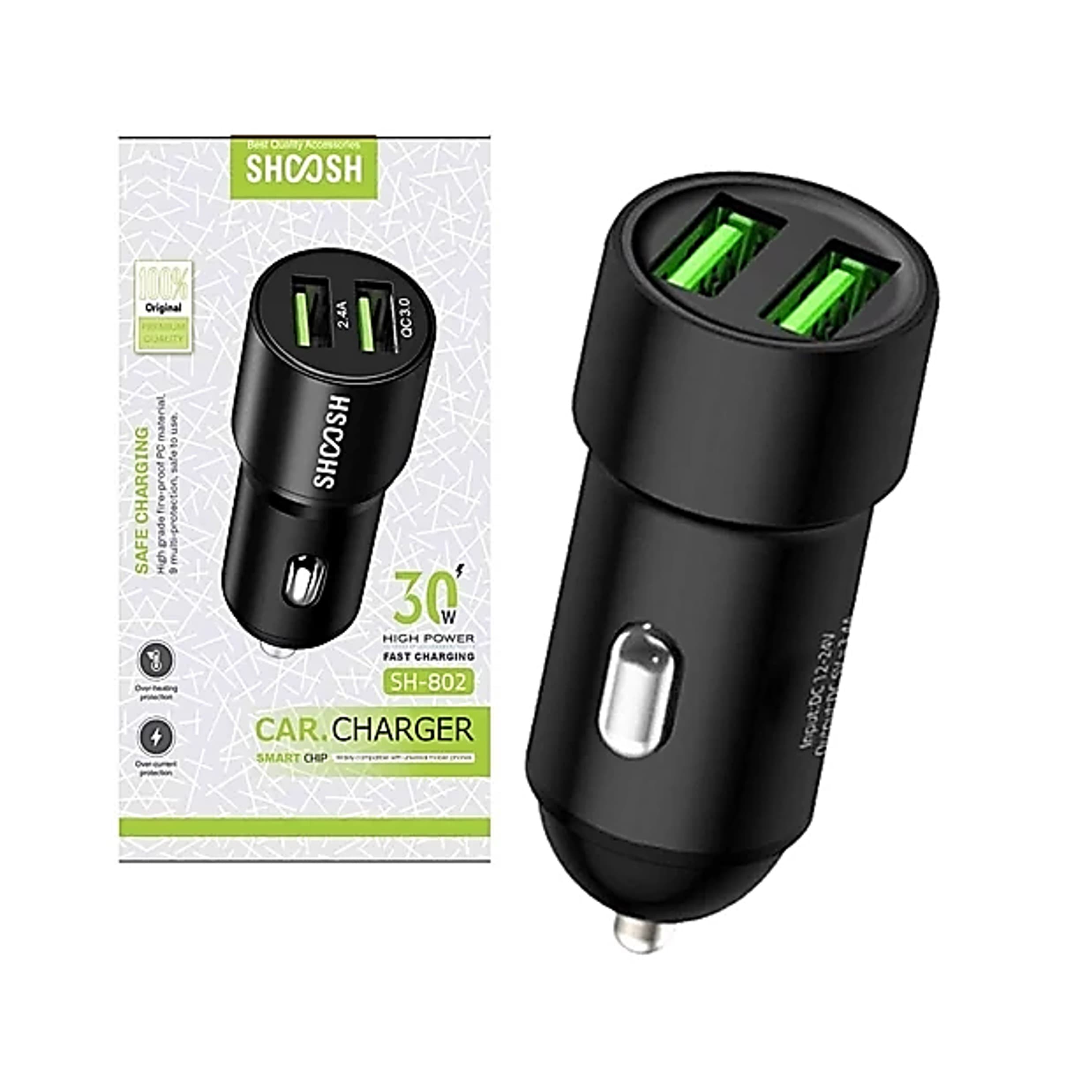 شارژر فندکی شوش 30 وات SHOOSH SH-802
