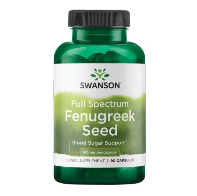 کپسول عصاره شنبلیله با طیف کامل کاهش قند دیابت نوع 2 Swanson Full Spectrum Fenugreek Seed سوانسون (90 عددی)