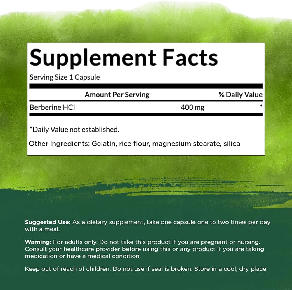 کپسول کاهش قند خون بربرین Swanson Berberine 400mg سوانسون (60 عددی) — تصویر ۳