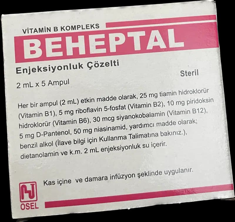 آمپول نوروبیون Beheptal B1.B6.B12 (5 عددی) — تصویر ۳