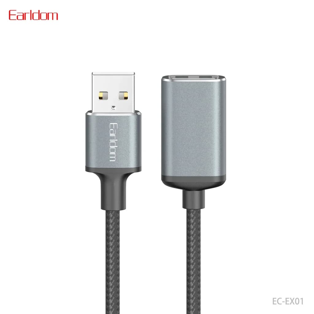 مشخصات ، و خرید کابل افزایش USB 2.0 ارلدام (Earldom) مدل EC-EX01 - طول ۳ متر - با روکش بافت مقاوم