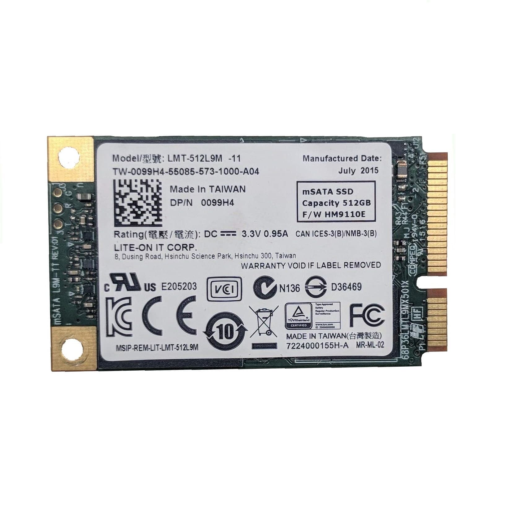 هارد اس اس دی SSD لایتون MSATA ظرفیت 512 گیگ مناسب لپ تاپ و دسک تاپ