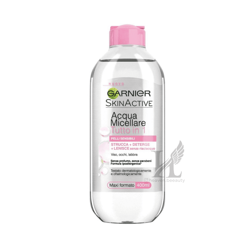 میسلار واتر گارنیه درب صورتی مدل Acqua Micellare Tutto in 1- حجم 400 میل - هون بیوتی