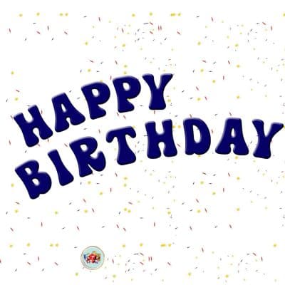 ریسه ی تولدت مبارک آبی-Happy birth day