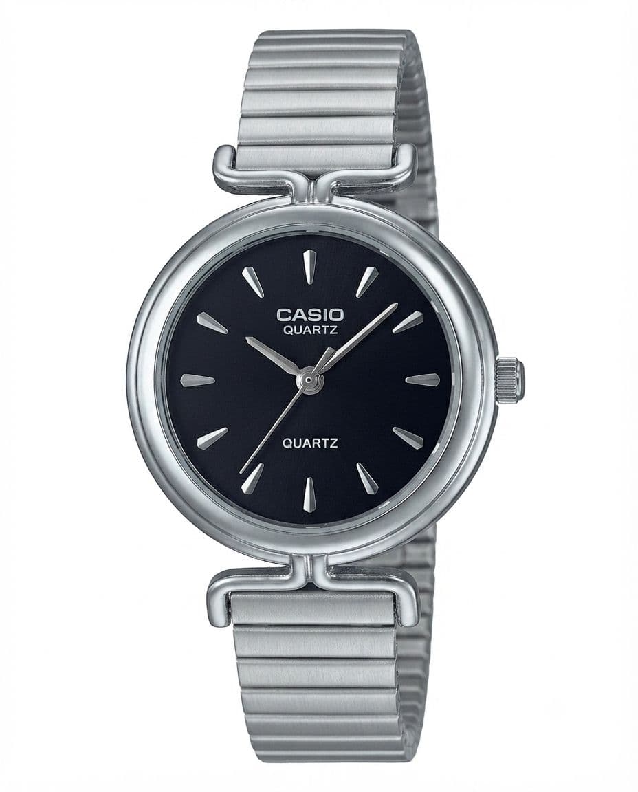 ساعت مچی زنانه کاسیو CASIO کرکره ای گرد