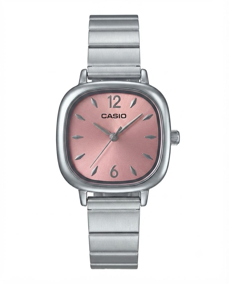 ساعت مچی زنانه کاسیو CASIO کرکره ای مربعی — تصویر ۴