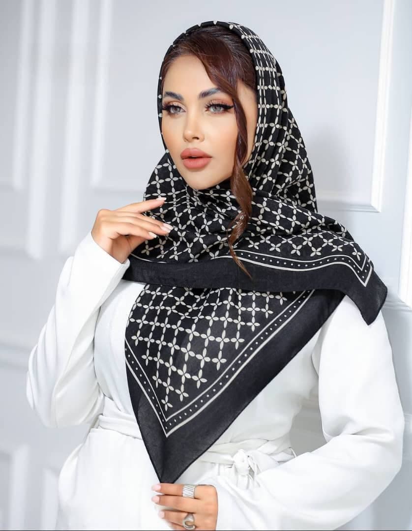 روسری نخی سیا اسکارف کد 233 - Hilda Gallery