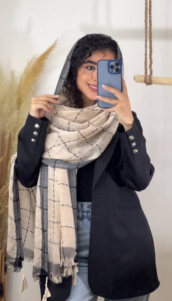 شال نخی لنین کد 175 - Hilda Gallery — تصویر ۴