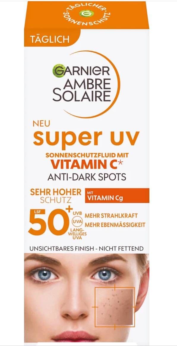 ضد آفتاب ویتامین C گارنیر SPF 50 مدل Super UV ضد لک اورجینال