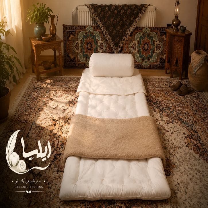 تشک پشمی زمینی دوخت سنتی یک نفره لایت(200*90)