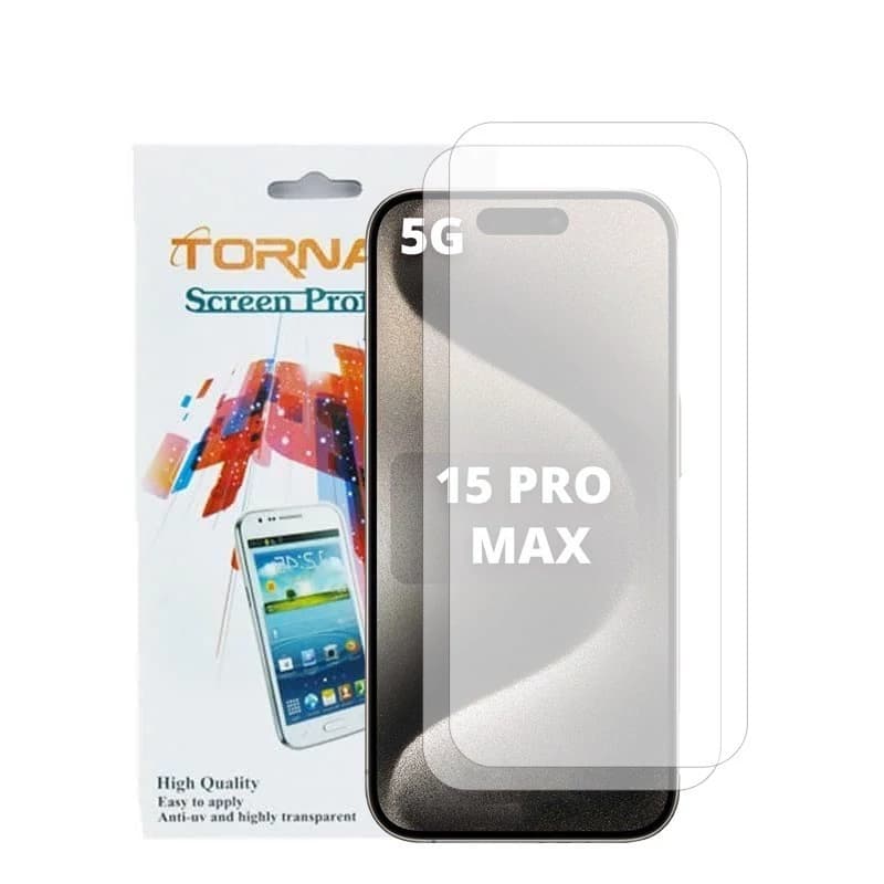 گلس محافظ صفحه نمایش تورنادو مدل نانو گلس مناسب برای موبایل اپل iPhone 15 Pro Max بسته 2 عددی