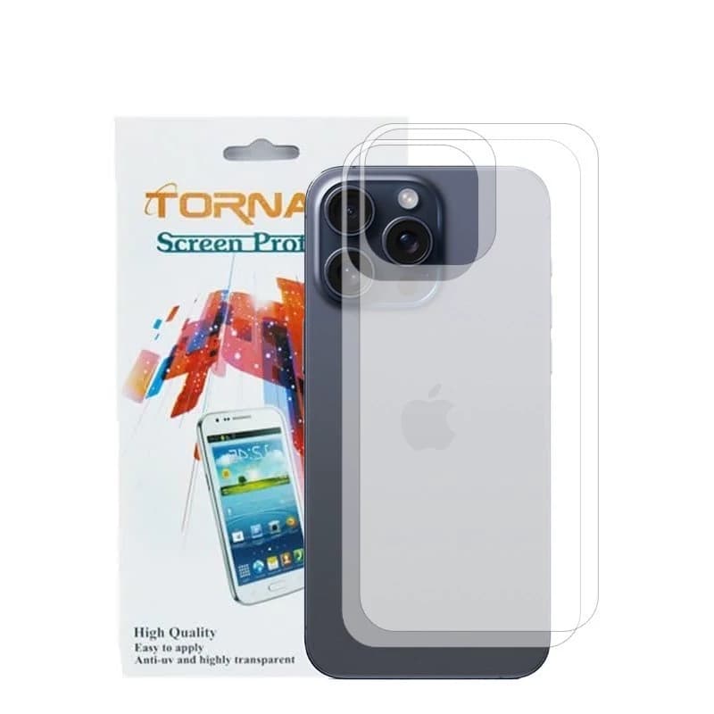 برچسب پوششی گوشی مدل تورنادو مناسب برای موبایل اپل iPhone 15 Pro Max بسته 2 عددی — تصویر ۲