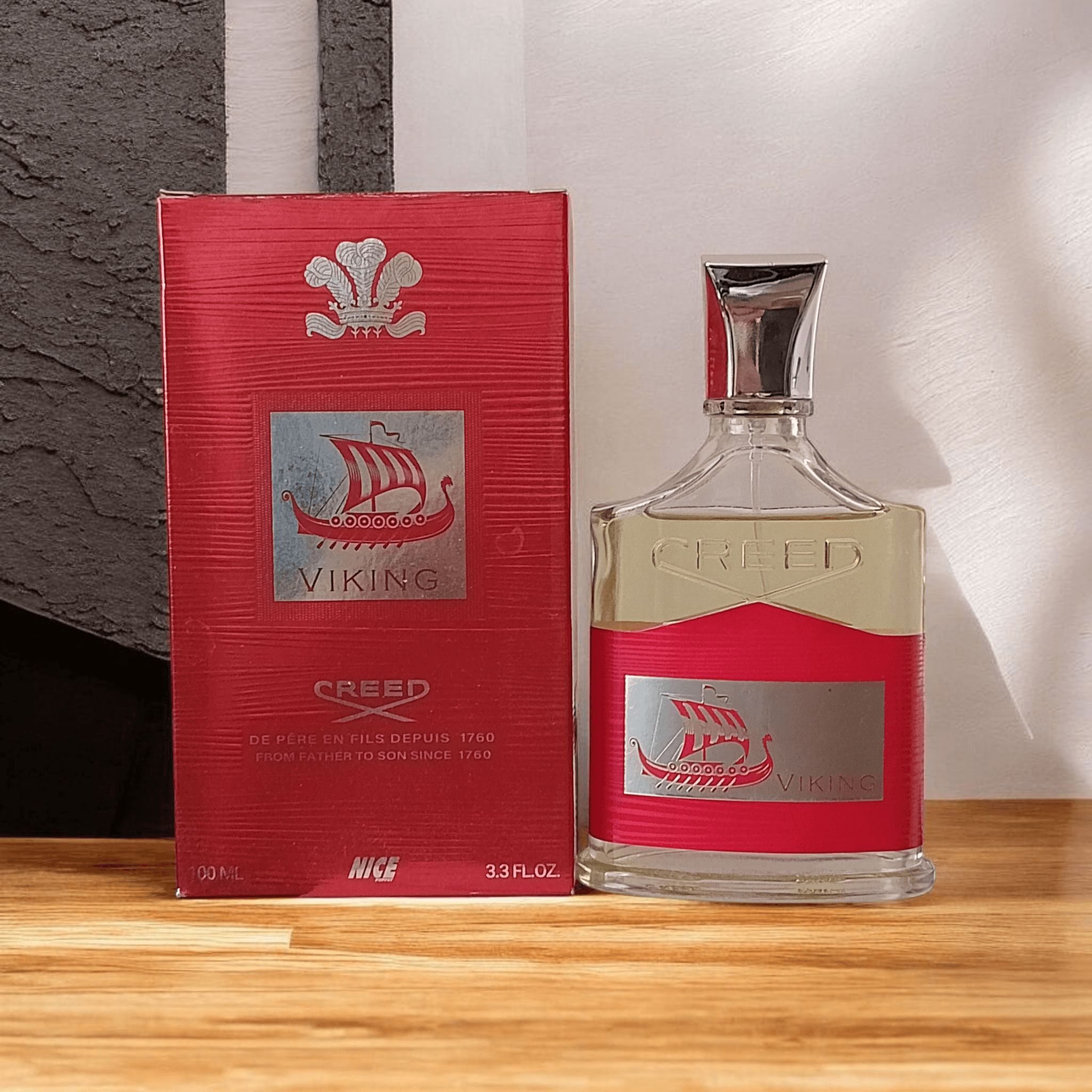 ادکلن مردانه نایس مدل کرید وایکینگ قرمز Creed Viking Red حجم 100 میلی لیتر