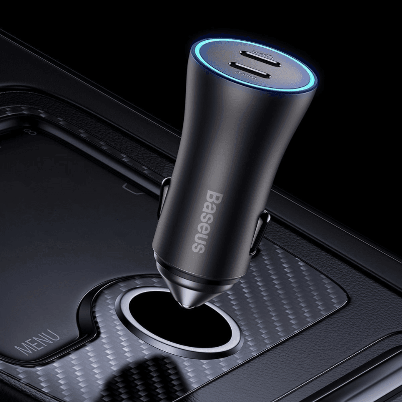 Baseus Golden Contactor Pro car charger 2 type C 40 w gray CGJP000013 — تصویر ۸
