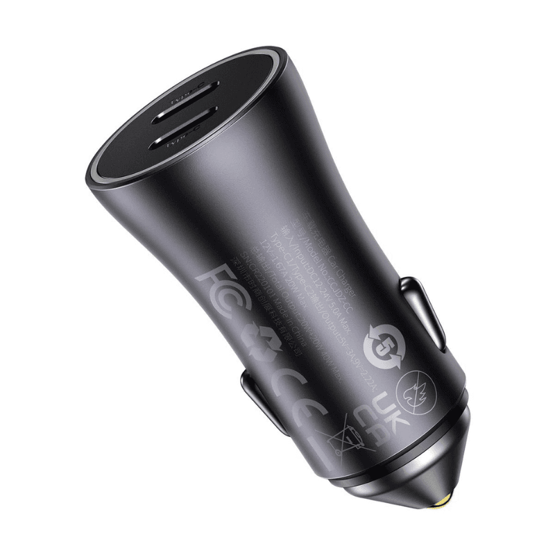 Baseus Golden Contactor Pro car charger 2 type C 40 w gray CGJP000013 — تصویر ۳