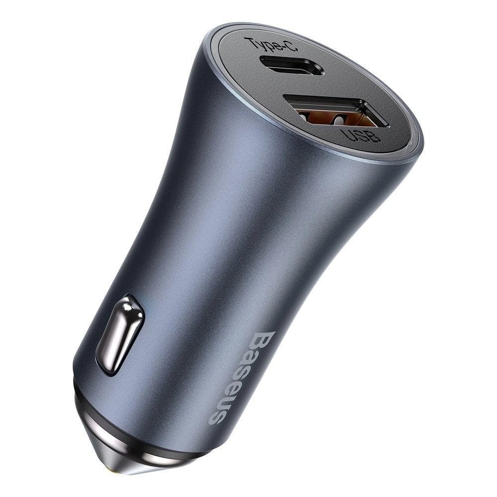 Baseus Golden Contactor Pro fast car charger Type C, USB 40w with Type C to Lightning cable TZCCJD-B0G — تصویر ۴