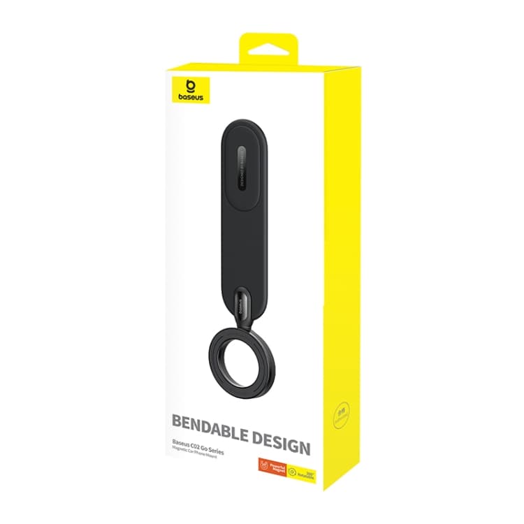 Baseus C02 Go Adhesive Version Magnetic Car Mount Black — تصویر ۵