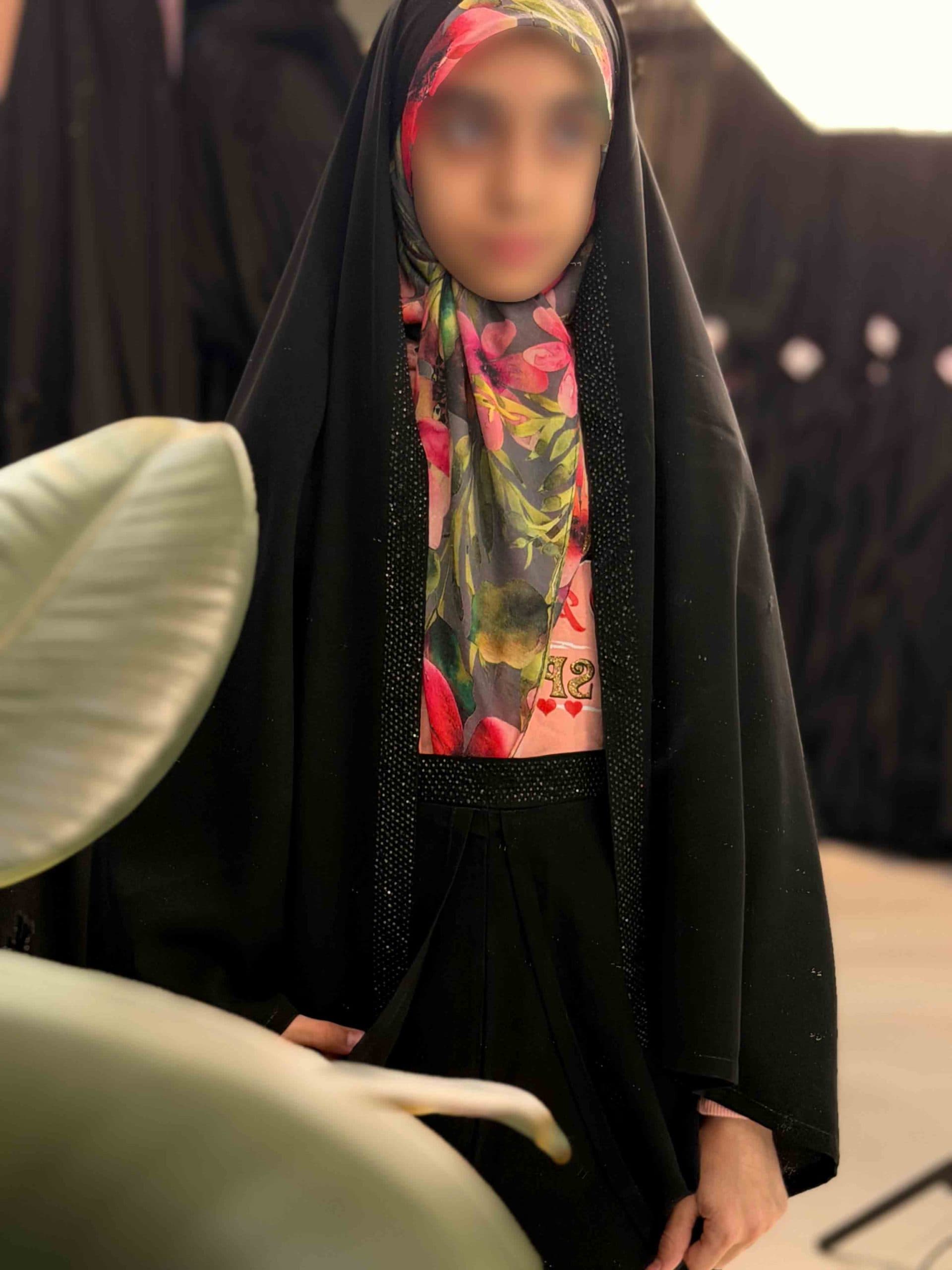 چادر کمری کرپ چینی رویال دخترانه | حجاب جلابیب — تصویر ۲