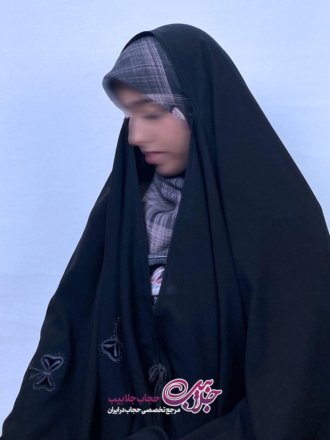 چادر جده گلدوزی پاپیون | حجاب جلابیب