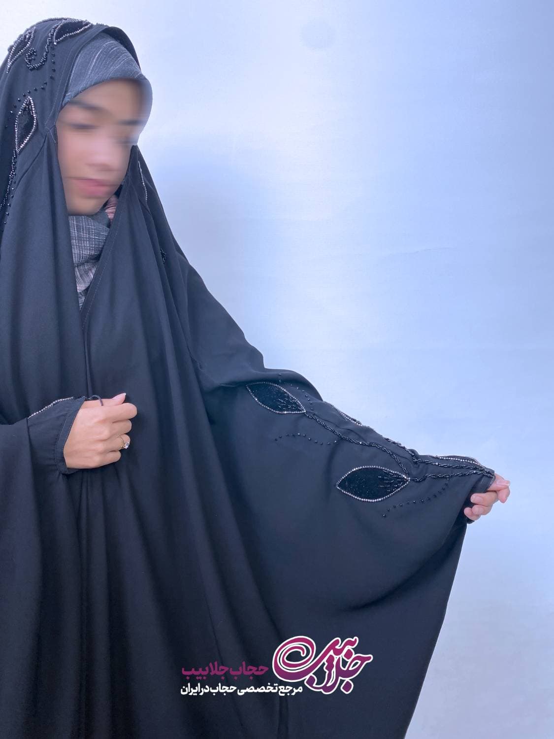 چادر جده گلدوزی گلبرگ | حجاب جلابیب — تصویر ۲