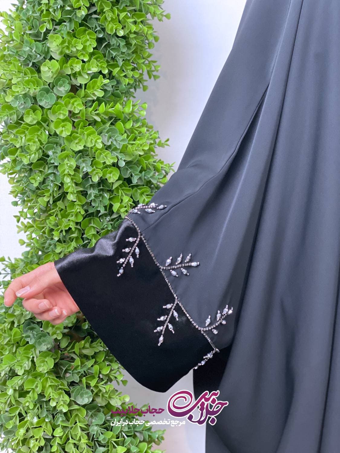 جده مچ آرامش مخمل زیتون | حجاب جلابیب — تصویر ۲