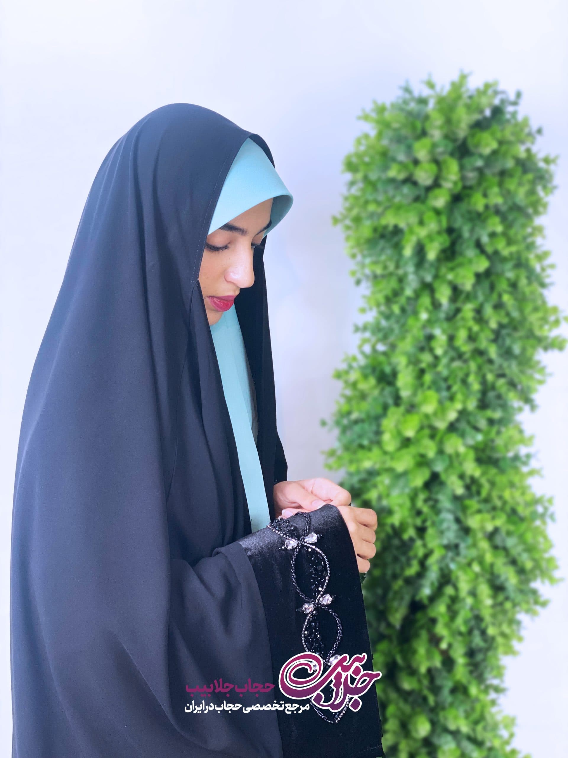 چادر جده مچ آرامش مخمل پردیس | حجاب جلابیب — تصویر ۲