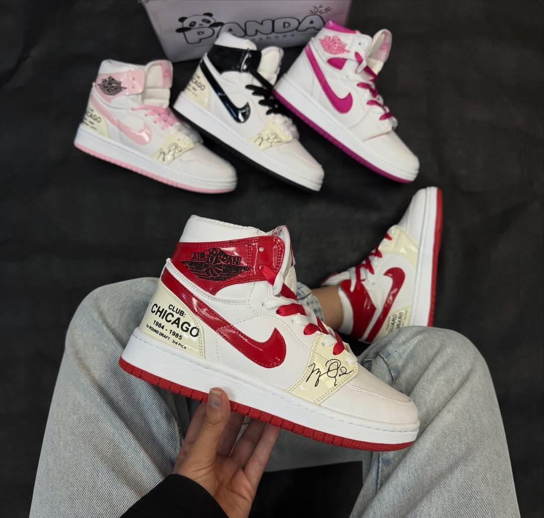 👟 کتونی ساقدار زنانه طرح جردن ۱ شیکاگو (Jordan 1 Chicago) – کفی طبی و دوردوخت کد 247