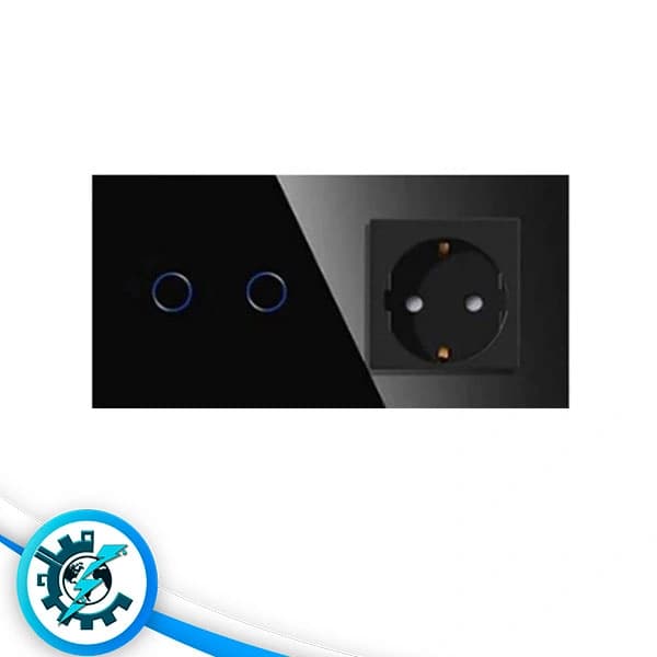 پریز و کلید 2 پل یکپارچه هوشمند تویا زیگبی (لمسی)