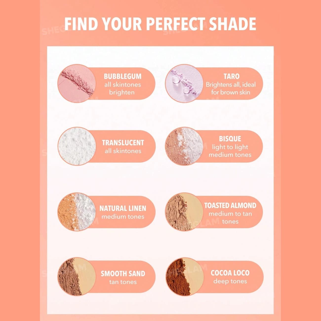 پودر فیکس دوکاره شیگلم SHEGLAM اصل مدل Insta-Ready — تصویر ۸