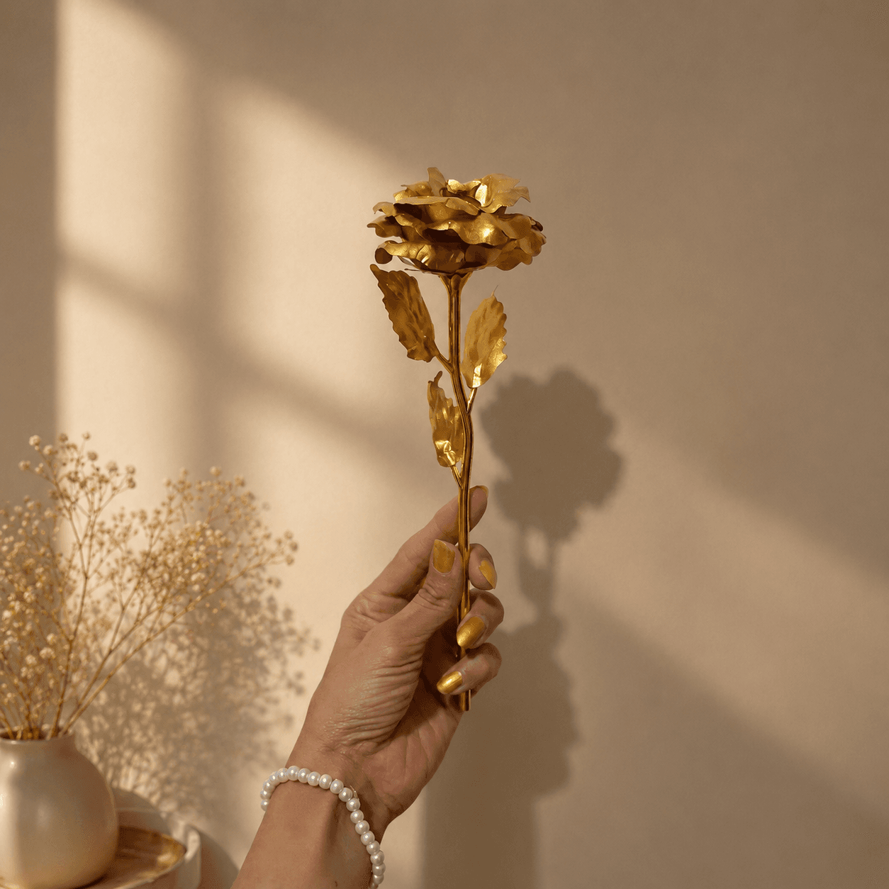گل رز طلا تک شاخه