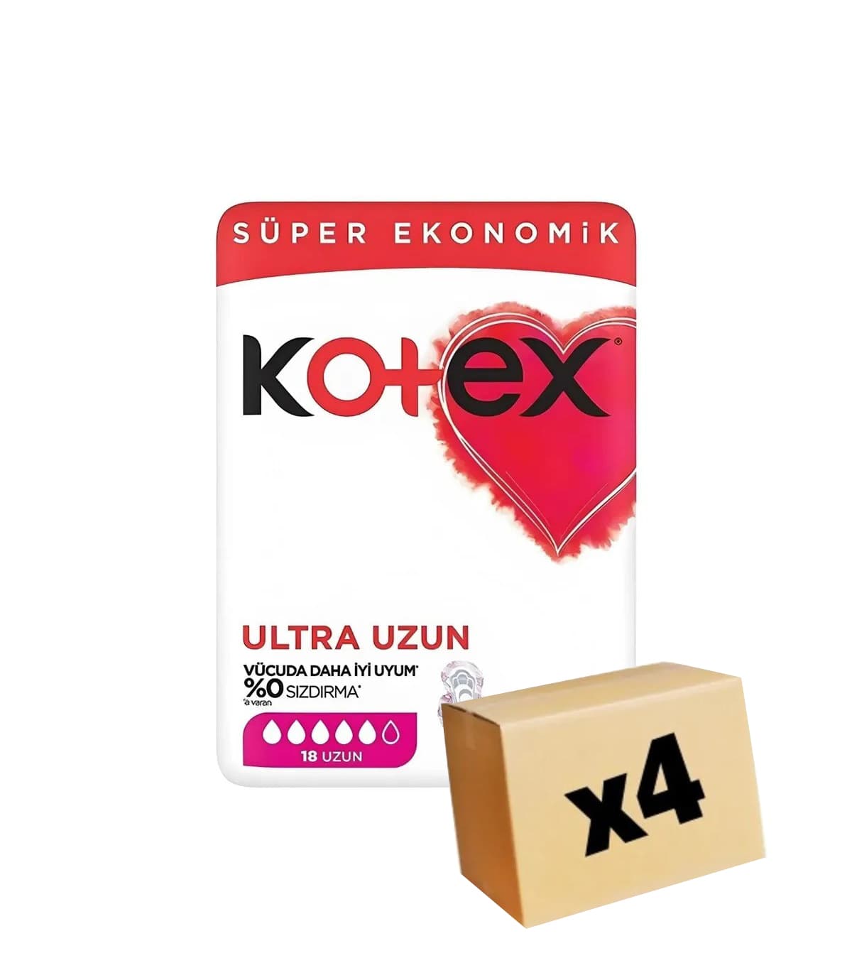 نوار بهداشتی کوتکس مدل اولترا uzun بسته 18 عددی کارتن 4 تایی (فروش عمده )