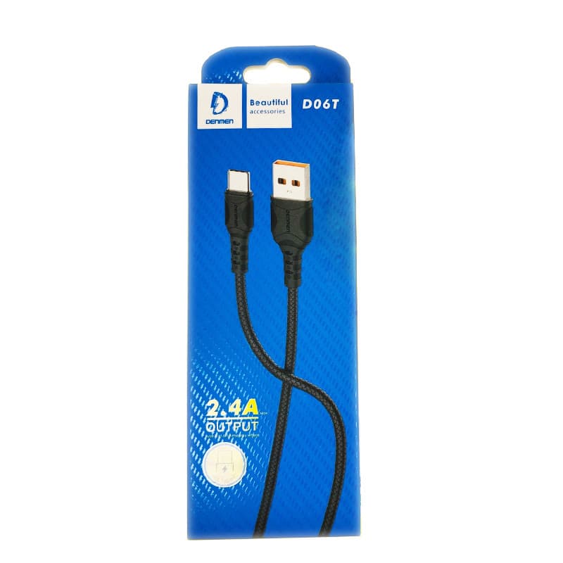 کابل تبدیل USB به USB-C دنمن مدلD06T طول 1 متر - جانبی تول