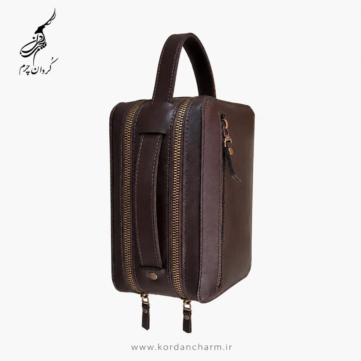 مینی شوزبگ چرم طبیعی گاوی طرح ساده