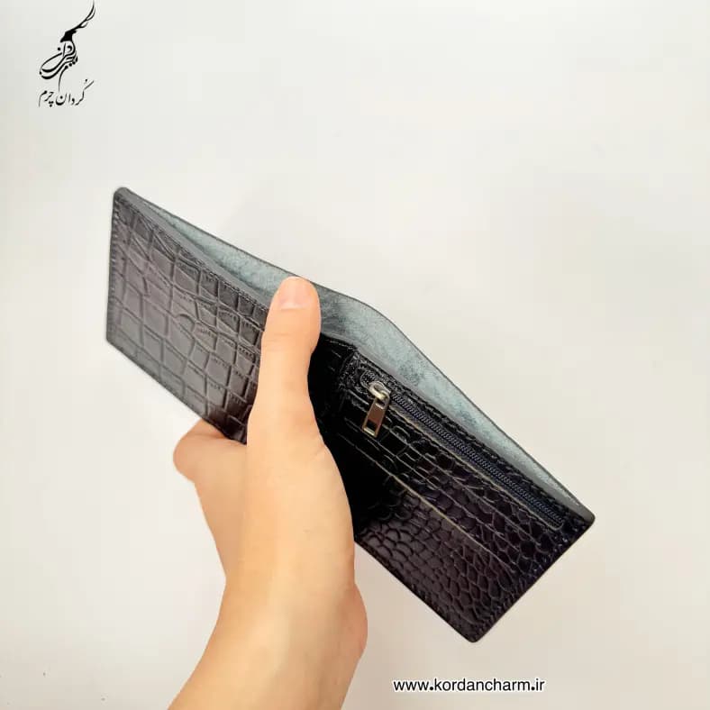 ست چرم مردانه کیف جیبی و کمربند پریما — تصویر ۵