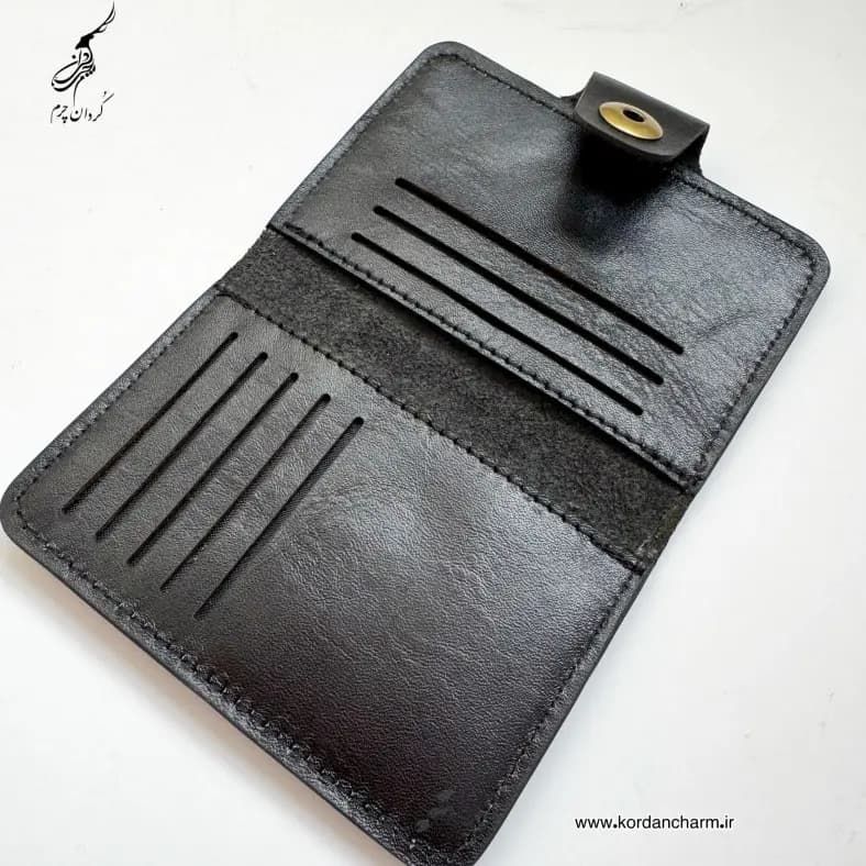 کیف مدارک ماشین چرم مدل آریا طرح ساده — تصویر ۳