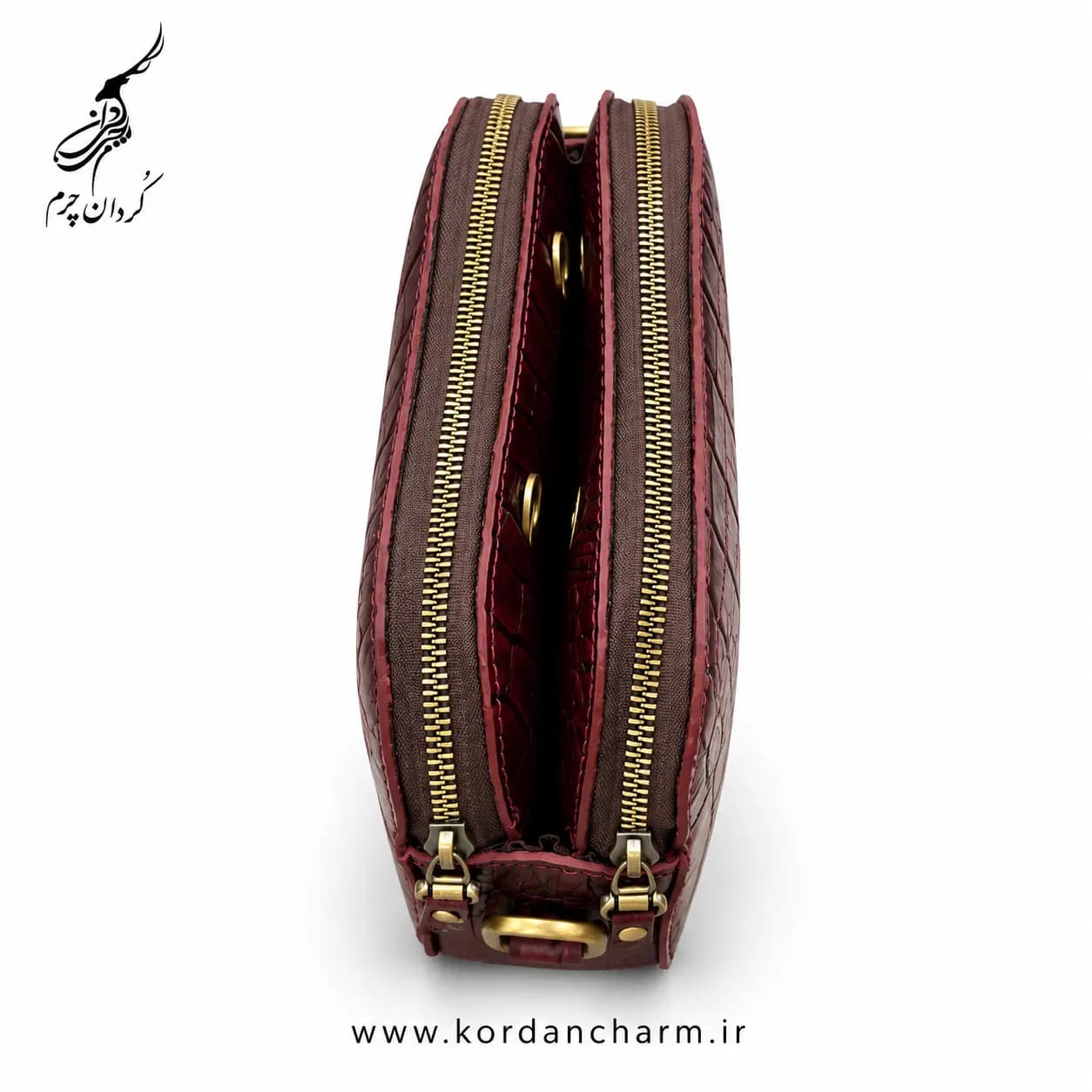 کیف دوشی زنانه چرم گاوی مدل لیلیان طرح پریما — تصویر ۵