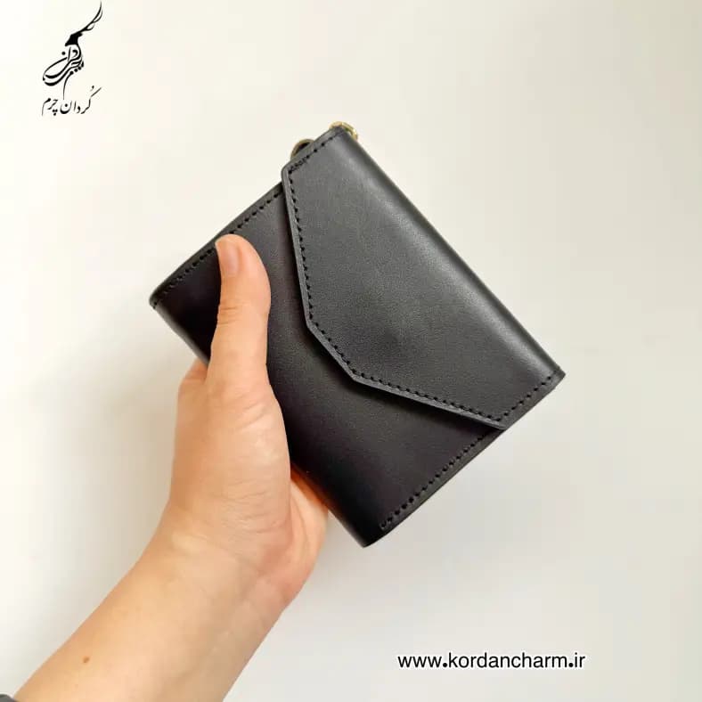 کیف پول چرم بهار طرح ساده — تصویر ۳