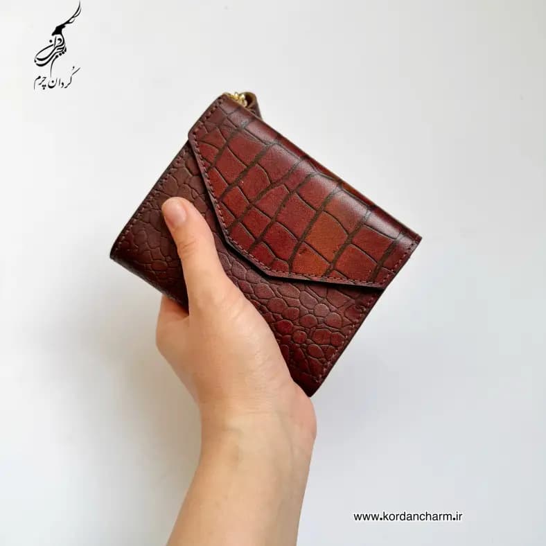 کیف پول چرم زنانه بهار طرح پریما — تصویر ۹