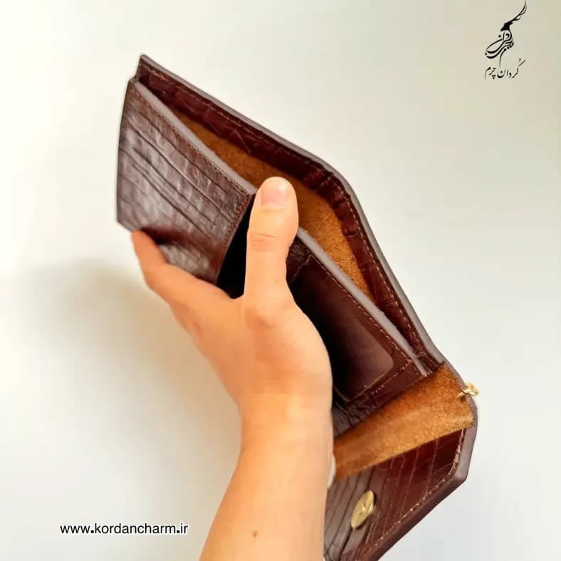 کیف پول چرم زنانه بهار طرح پریما — تصویر ۴