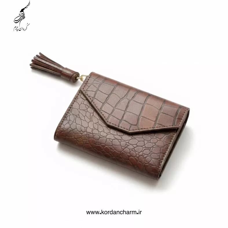 کیف پول چرم زنانه بهار طرح پریما