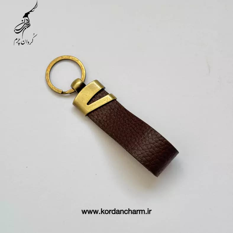 دسته کلید چرم مدل لبخند طرح ساده — تصویر ۵