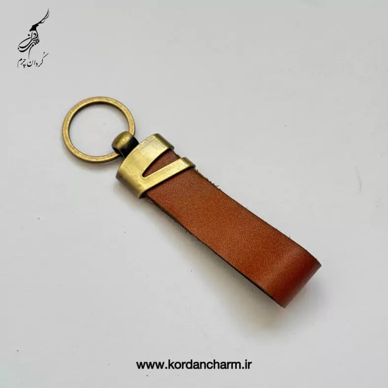 دسته کلید چرم مدل لبخند طرح ساده — تصویر ۷