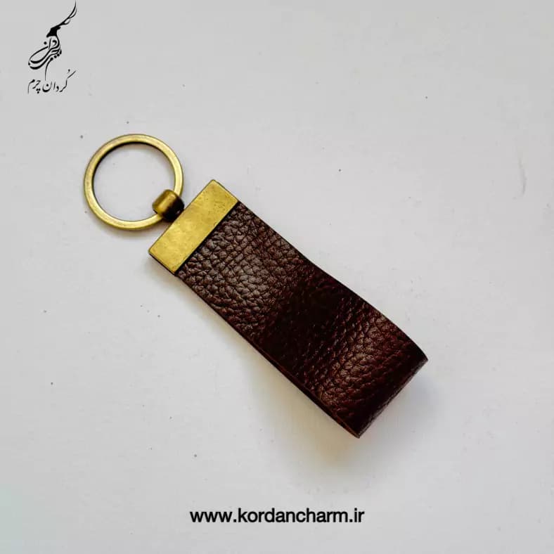 دسته کلید چرم مدل تخت طرح فلوتر