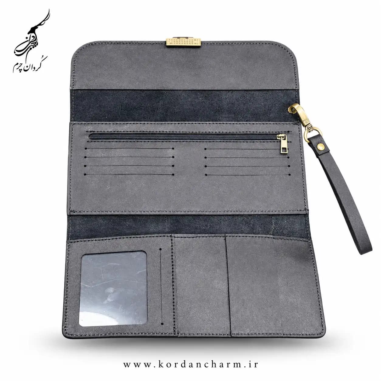 کیف مدارک چرم مدل کیان طرح ساده — تصویر ۴