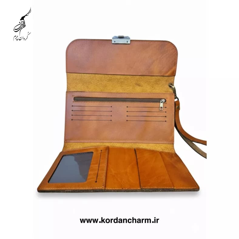 کیف مدارک چرم مدل کیان طرح ساده — تصویر ۲