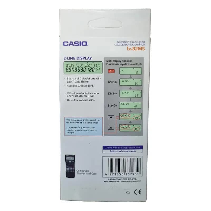 ماشین حساب مهندسی کاسیو مدل FX-82MS — تصویر ۷