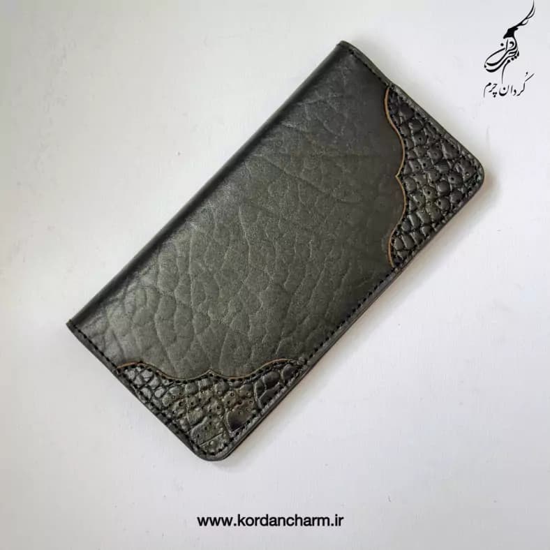 کیف پول چرم زنانه مدل مروارید طرح ساده — تصویر ۴