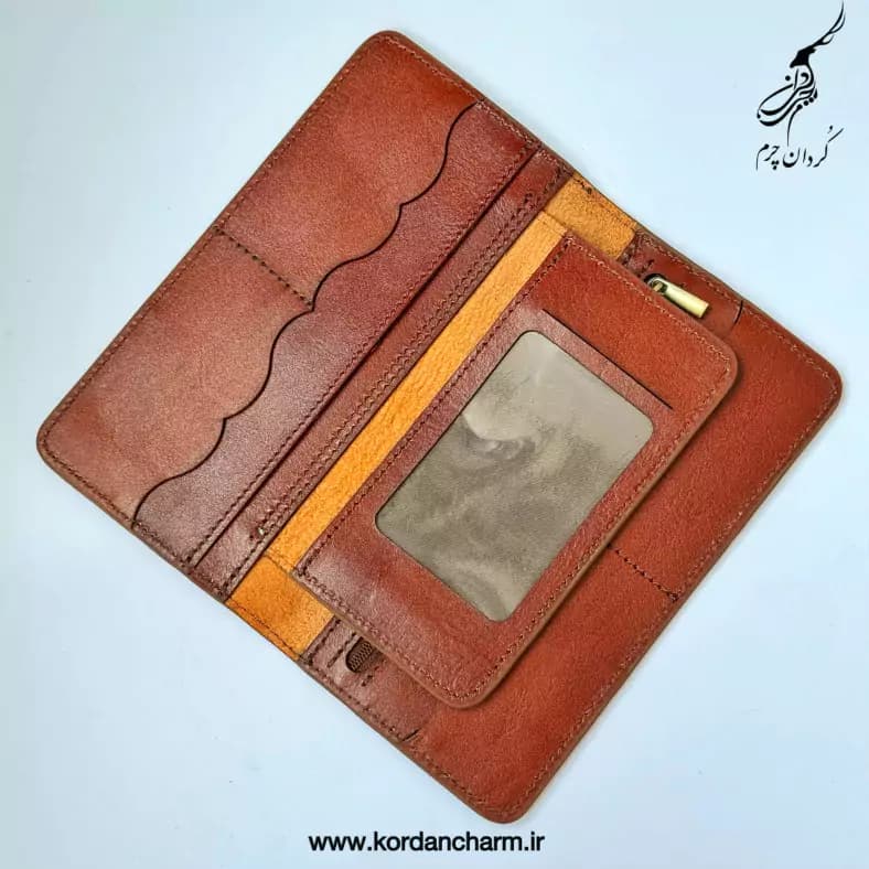 کیف پول چرم زنانه مدل مروارید طرح ساده