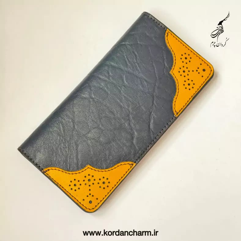 کیف پول چرم زنانه مدل مروارید طرح ساده — تصویر ۷