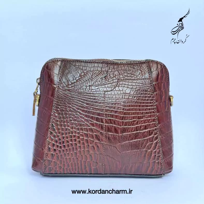 کیف دوشی چرم مدل النا طرح پریما — تصویر ۷
